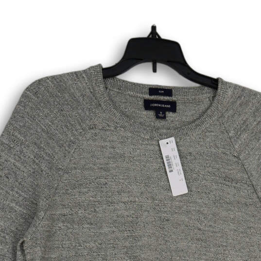 NWT Womens Gray Knitted Crew Neck Long Sleeve Pullover Sweater Size Small image number 3