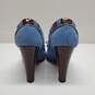 Women's Dolce & Gabbana Blue Suede Platform Loafer Heels Euro Size 37.5 image number 4