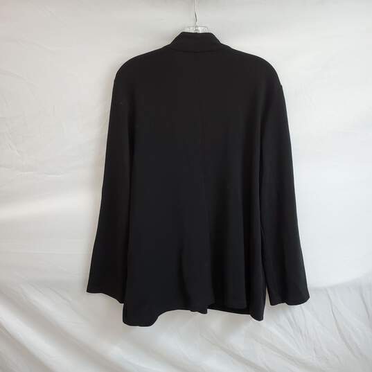 Eileen Fisher Black Knit Button Up Cardigan WM Size XL image number 2