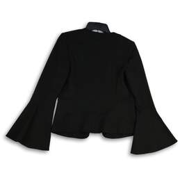 NWT Cartonnier Womens Black Long Bell Sleeve Open Front Blazer Size XS alternative image