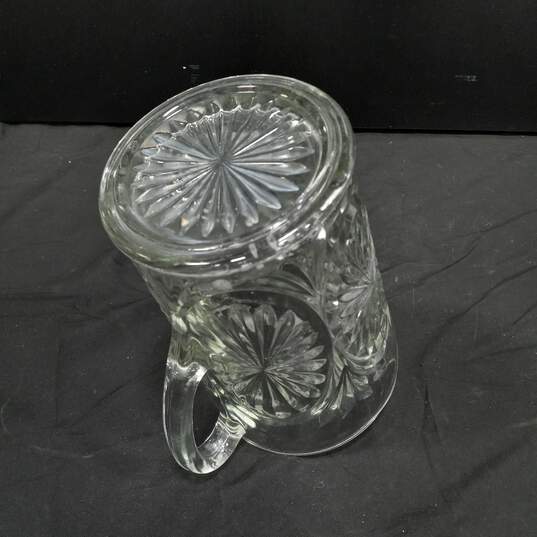 Medallion Clear Cut Glass Pitcher image number 4