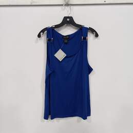 Focus 2000 Stretch Fabric Royal Blue Blouse Top Size XL - NWT