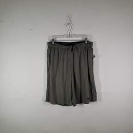Mens Dri Fit Pleated Front Elastic Drawstring Waist Athletic Shorts Size XL