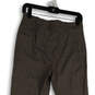NWT Womens Brown Plaid Flat Front Pockets Straight Leg Ankle Pants Size 8 image number 4