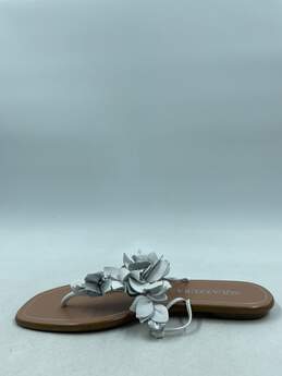 Authentic Aquazzura Silver T-Bar Sandals W 6 alternative image
