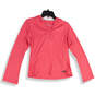 Womens Pink Long Sleeve Hooded Pullover Activewear T-Shirt Size Medium image number 1
