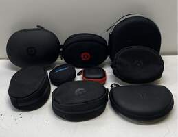 Various Assorted Cases for Audio Headphones Bundle Lot of 9 Earbuds Beats