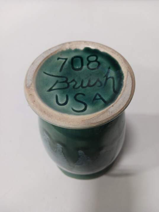 Brush 708 McCoy Pottery Green Glazed Vase-7 1/4 image number 4