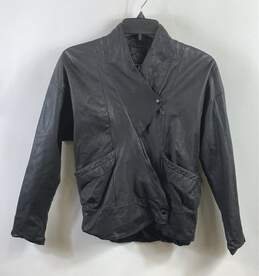 Charles Leather Women Black Asymmetrical Leather Jacket XS
