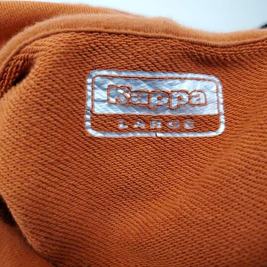 Kappa Men's Logo Zavrok Burnt Orange Pullover Hoodie Size L image number 3