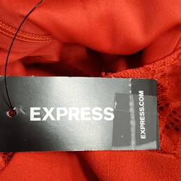 Express Women Red Lace Mid Dress M NWT alternative image
