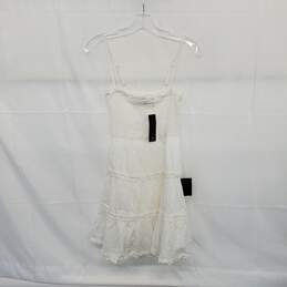 Lulus White Cotton Blend Baby Doll Slip Dress WM Size XS NWT alternative image