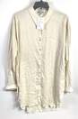 Be Loved Women Ivory Button Up Shirt L image number 1