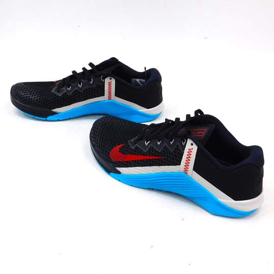 Nike Metcon 6 Black Light Blue Fury Men's Shoes Size 10.5 image number 2