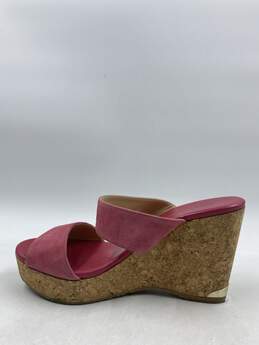 Authentic Jimmy Choo Pink Suede Wedge Sandal W 9 alternative image
