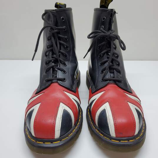 Dr. Martens Union Jack England Leather Boots Size 12 Men's image number 2