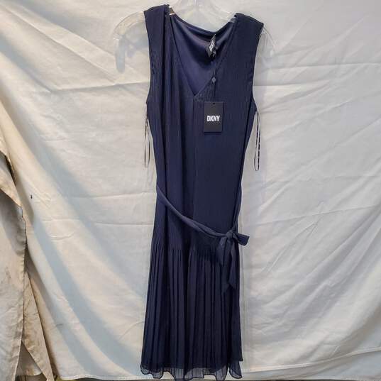DKNY Navy Sleeveless Dress Women's Size 8 NWT image number 1