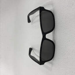 Mens MH-7911 CE Shiny Black Frame Polarized Black Lens Square Sunglasses alternative image