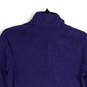 Womens Blue Mock Neck Long Sleeve 1/4 Zip Activewear T-Shirt Size Small image number 4