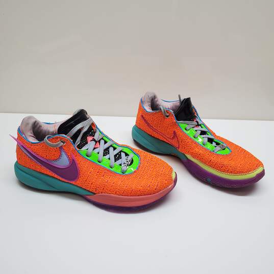 Nike Lebron XX 20 Orange Sneakers, Size 9.5 DJ5423-800 image number 1