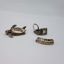 Sterling Silver Assorted Gemstone Earring Brooch Slide Pendant Bundle 5pcs 14.8g alternative image
