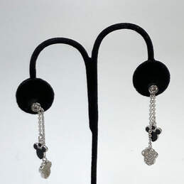 Designer Swarovski Silver-Tone Rhinestone Disney Mickey Mouse Drop Earrings alternative image