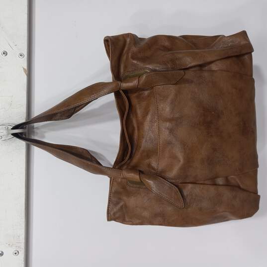 Vintage Minimalist Genuine Leather Shoulder Bag Tote image number 2