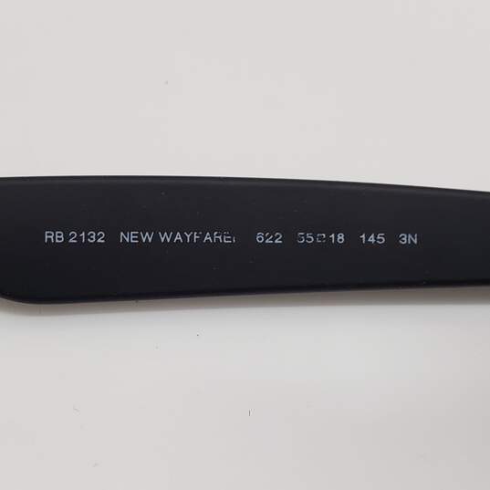 RAY-BAN RB NEW WAYFARER BLACK SUNGLASSES SIZE 55x18 W/ CASE image number 6