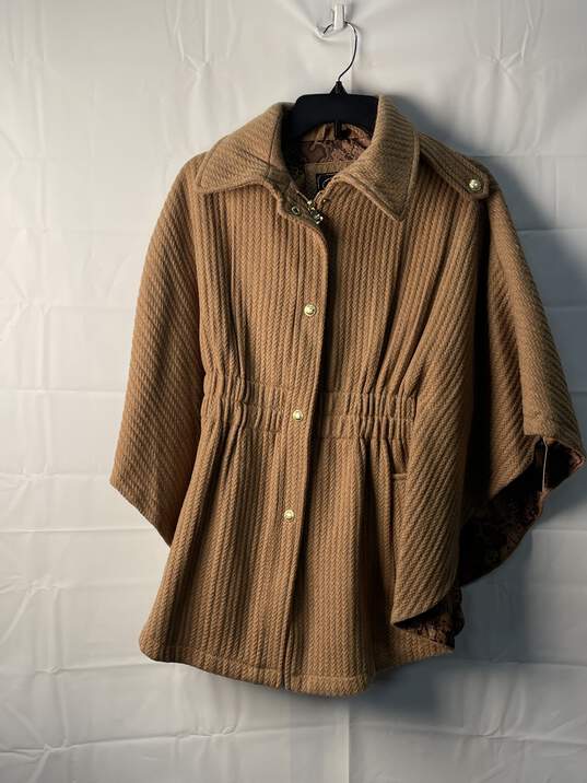 Guess Womens Camel Poncho Style Coat Size S image number 1