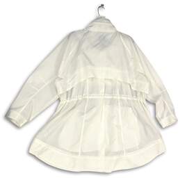 Womens White Drip Drop Lightweight Long Sleeve Full-Zip Windbreaker Jacket Sz 1X alternative image