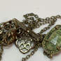 Designer Kendra Scott Gold-Tone Green Crystal Cut Stone Pendant Necklace image number 4