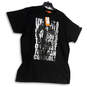 NWT Mens Black Graphic Crew Neck Classic Fit Short Sleeve Pullover T-Shirt image number 1