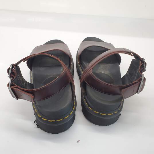 Dr. Martens Women's Burgundy Red Platform Leather Sandals Size 8 image number 3