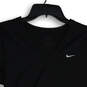 NWT Womens Black Dri-Fit V-Neck Short Sleeve Pullover T-Shirt Size Small image number 3