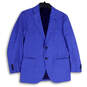 Mens Blue Notch Lapel Long Sleeve Single Breasted Two Button Blazer Sz 52R image number 1