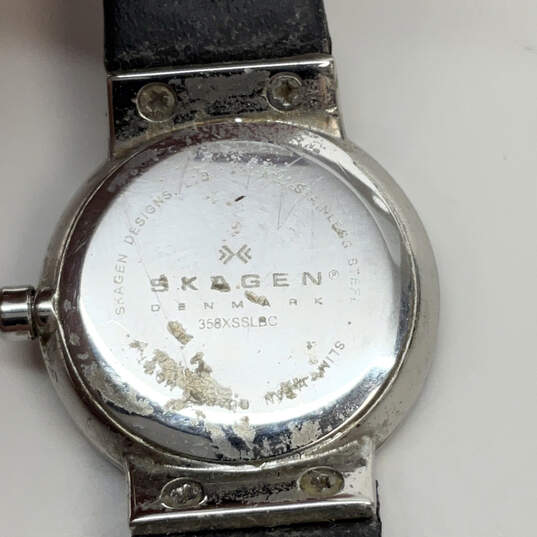 Designer Skagen Round Dial Stainless Steel Adjustable Strap Wristwatch image number 4