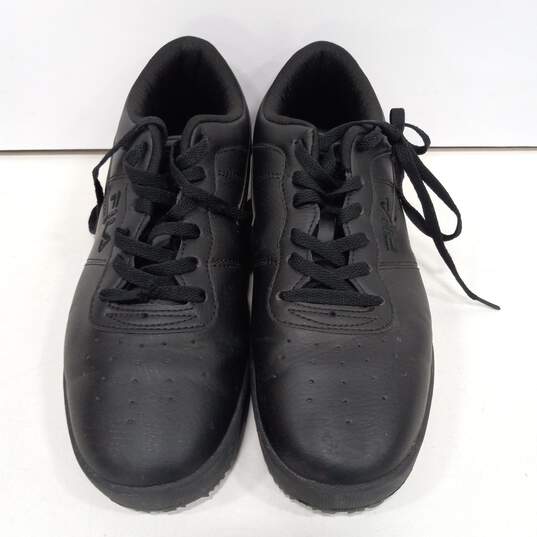 Fila Men's Vulc 13 Black Leather Sneakers Size 10 image number 1