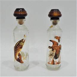 Pair of Vintage 1960s Cabin Still Sportsman's Collection Bourbon Whiskey Decanters