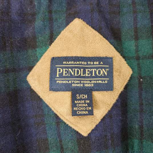 Pendleton Men's Blue Sherpa Plaid Sweater Sz S image number 4