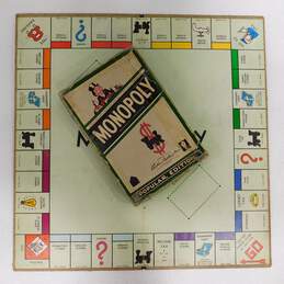 Vintage Parker Brothers Monopoly Game  Green Box Copyright  1954  With Board
