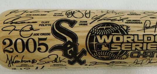 Chicago White Sox 2005 World Series Championship Bat MLB Signed 3027 of 5000 image number 2
