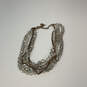 Designer Betsey Johnson Gold-Tone Multi Strand Adjustable Beaded Necklace image number 2
