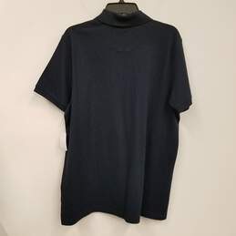 NWT Mens Black Slim Fit Collared Short Sleeve Polo Shirt Size X-Large alternative image
