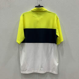 NWT Mens Yellow Blue Perfect 11 Majors Bold Block Polo Shirt Size Medium alternative image
