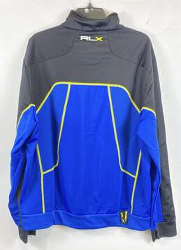 NWT RLX Ralph Lauren Mens Black Blue Long Sleeve Sweat Track Jacket Size XXL alternative image