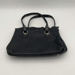 Womens Black Leather Bag Charm Inner Pocket Double Handle Shoulder Bag alternative image