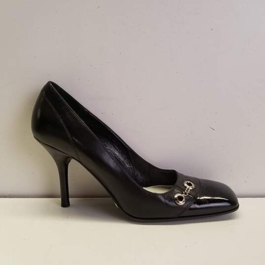 Via Spiga Black Leather Stiletto Pump Heels Shoes Size 8 M image number 1