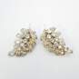 Weiss - Vintage Silver Tone Crystal Clip - On Statement Earrings 15.9g image number 4