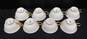 Bundle of 8 Lenox Ceramic White and Gold Tone Tea Cups image number 3