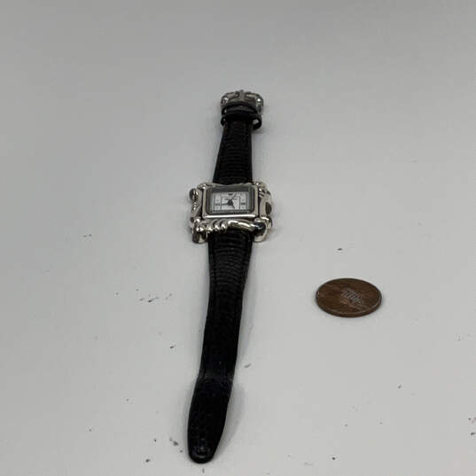 Designer Brighton Winston Silver-Tone Adjustable Strap Analog Wristwatch image number 3